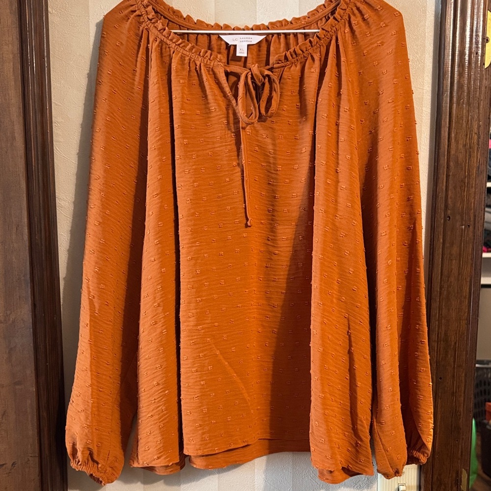 LC Lauren Conrad Rust Blouse